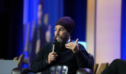 Federal NDP Leader Jagmeet Singh addressing 2023 USW National Policy Convention